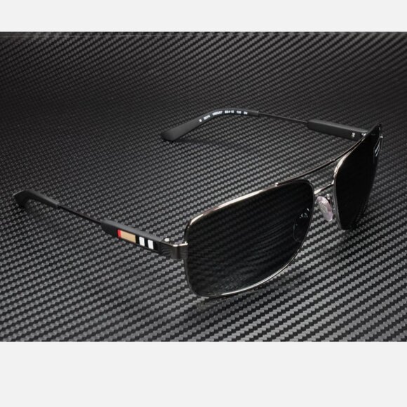 BURBERRY Gunmetal Gray Men's Sunglasses 63mm - Picture 3 of 5